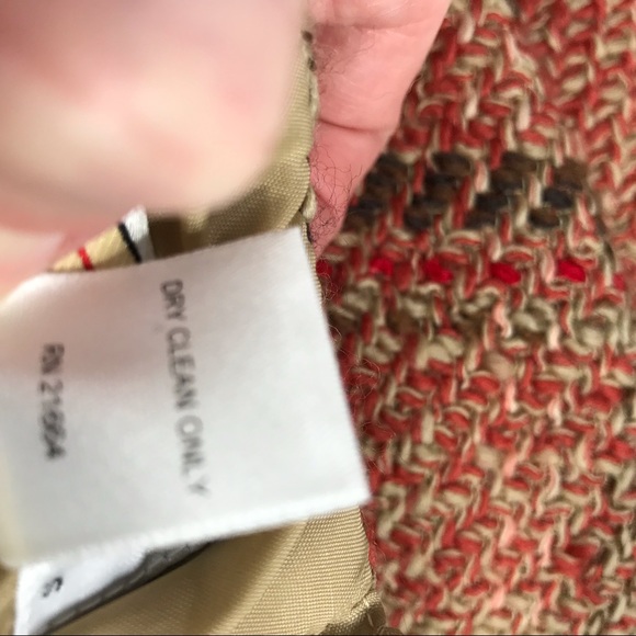 Talbots orange wool tweed lined skirt - Picture 8 of 10